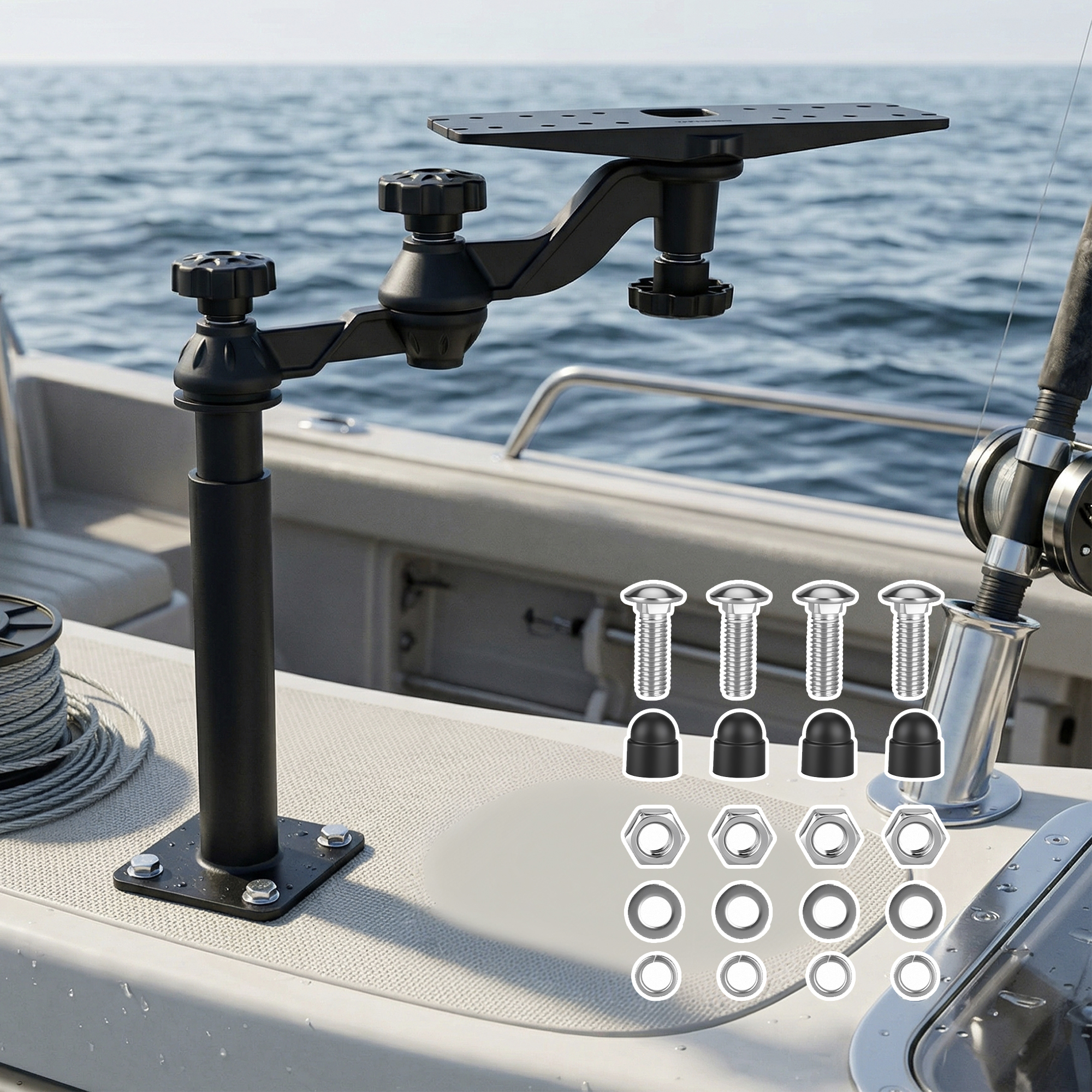 Fish Finder - Suporte Telescópico para Sonda de Pesca