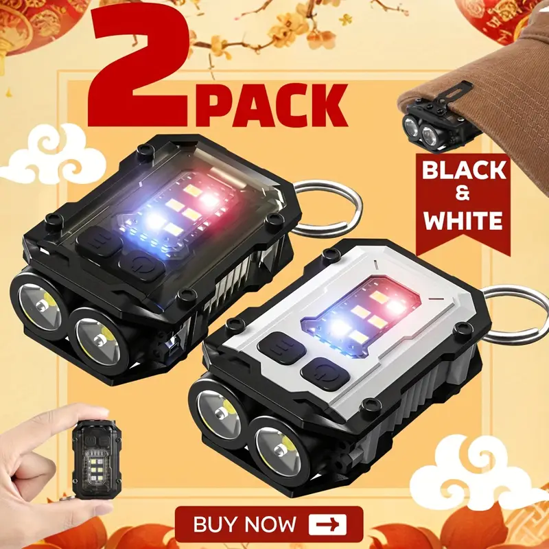 Fishing Light - Lanterna clip-on recarregável mini edc chaveiro