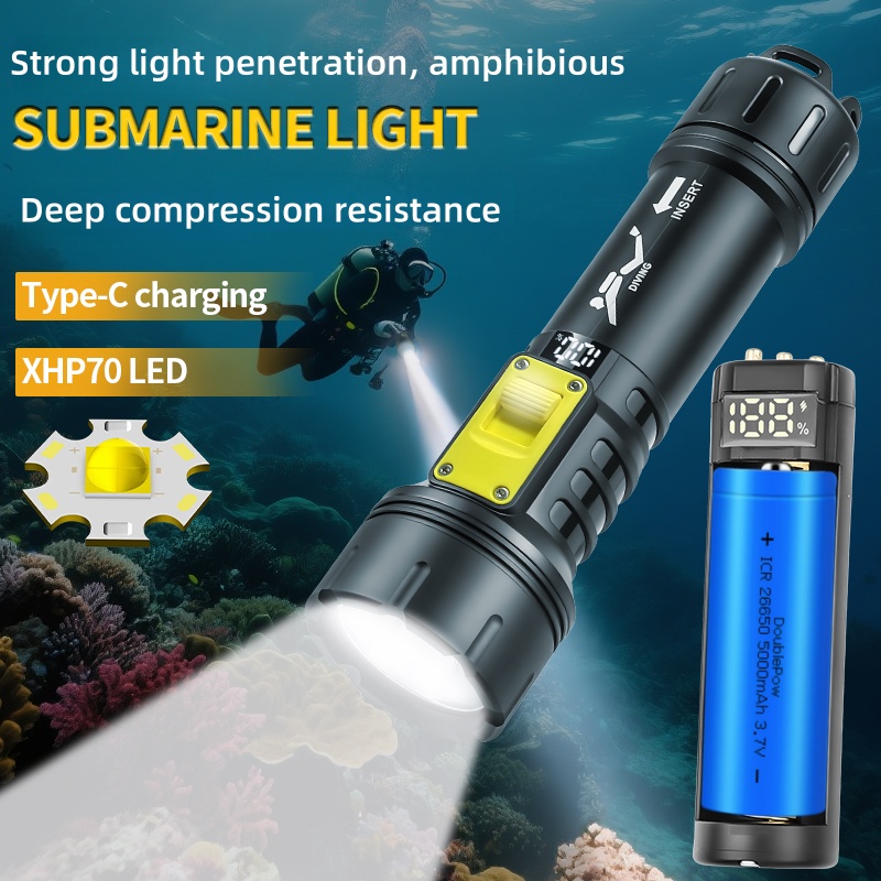 Fishing Light - Nova lanterna de mergulho xhp70 ipx8