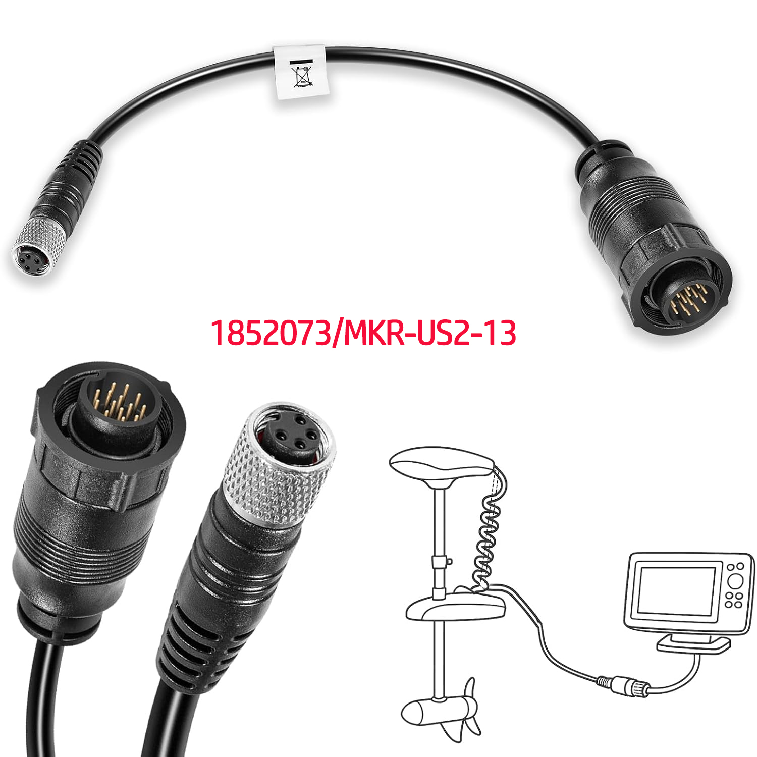 Fish Finder Cable - Cabo Adaptador Universal Minn Kota MKR-US2-13
