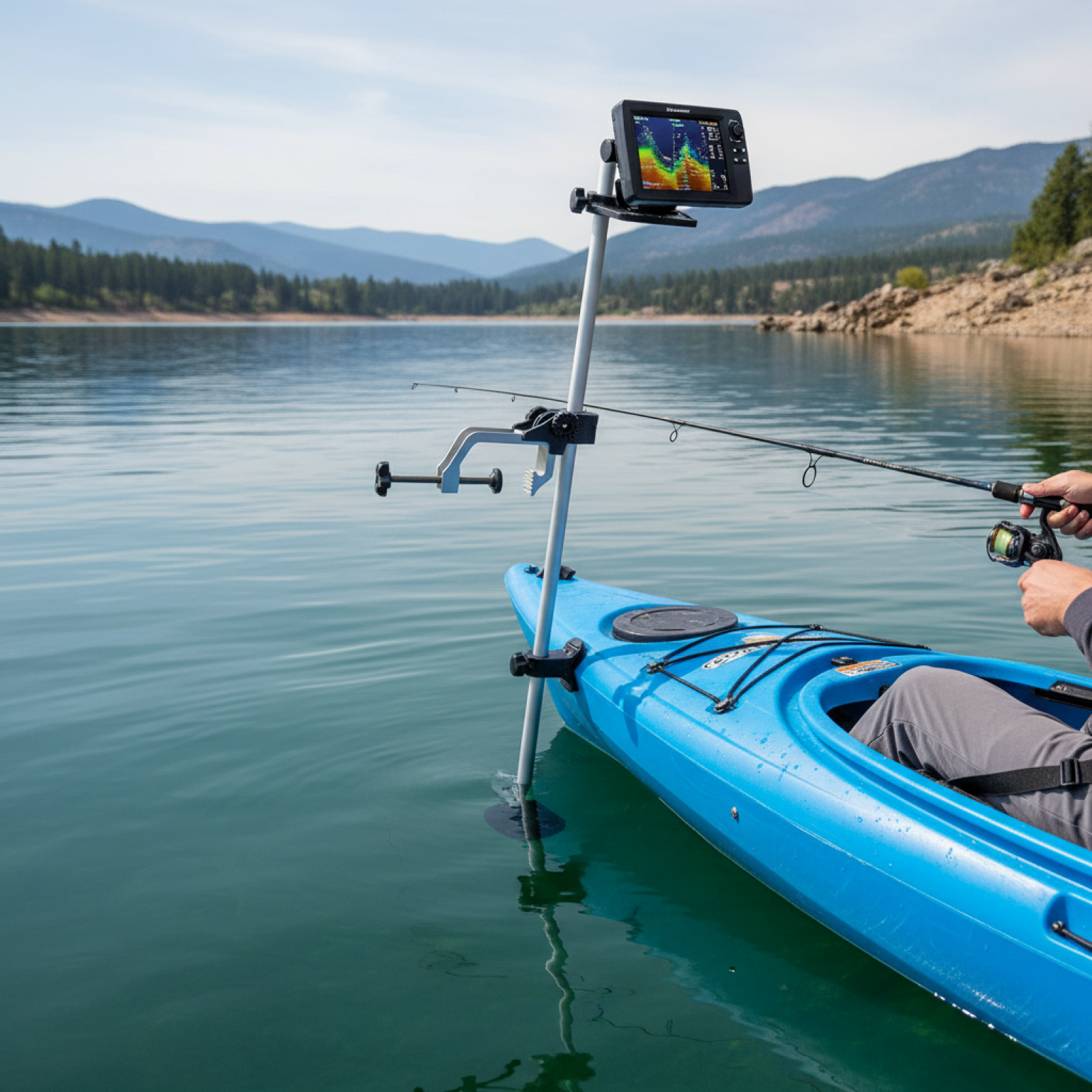 Fish Finder Mount - Suporte para sonda de pesca para