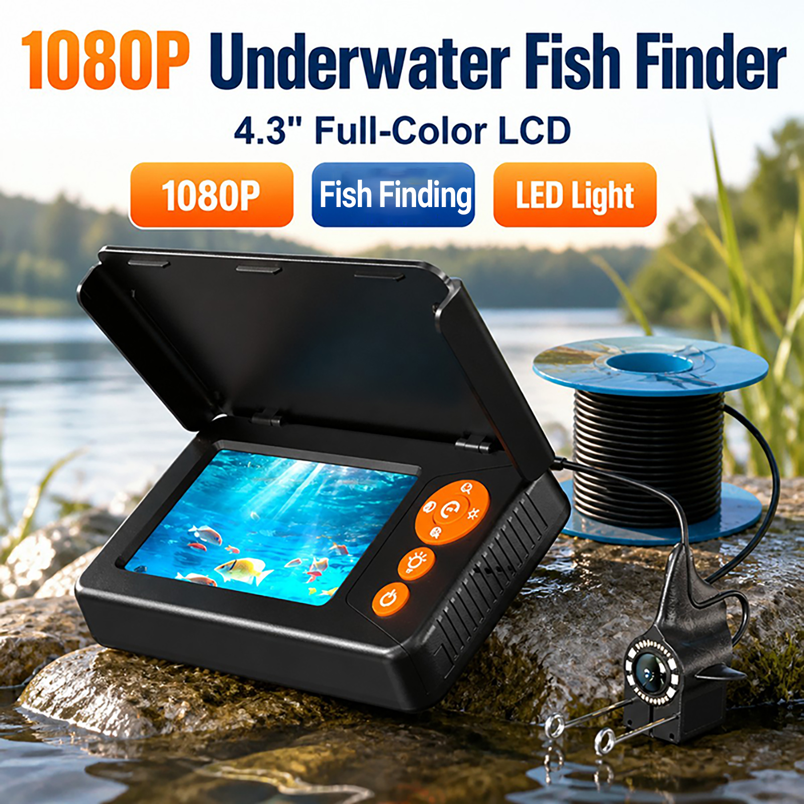 Fishing Depth Finder - Câmera Subaquática para Localização de Peixes