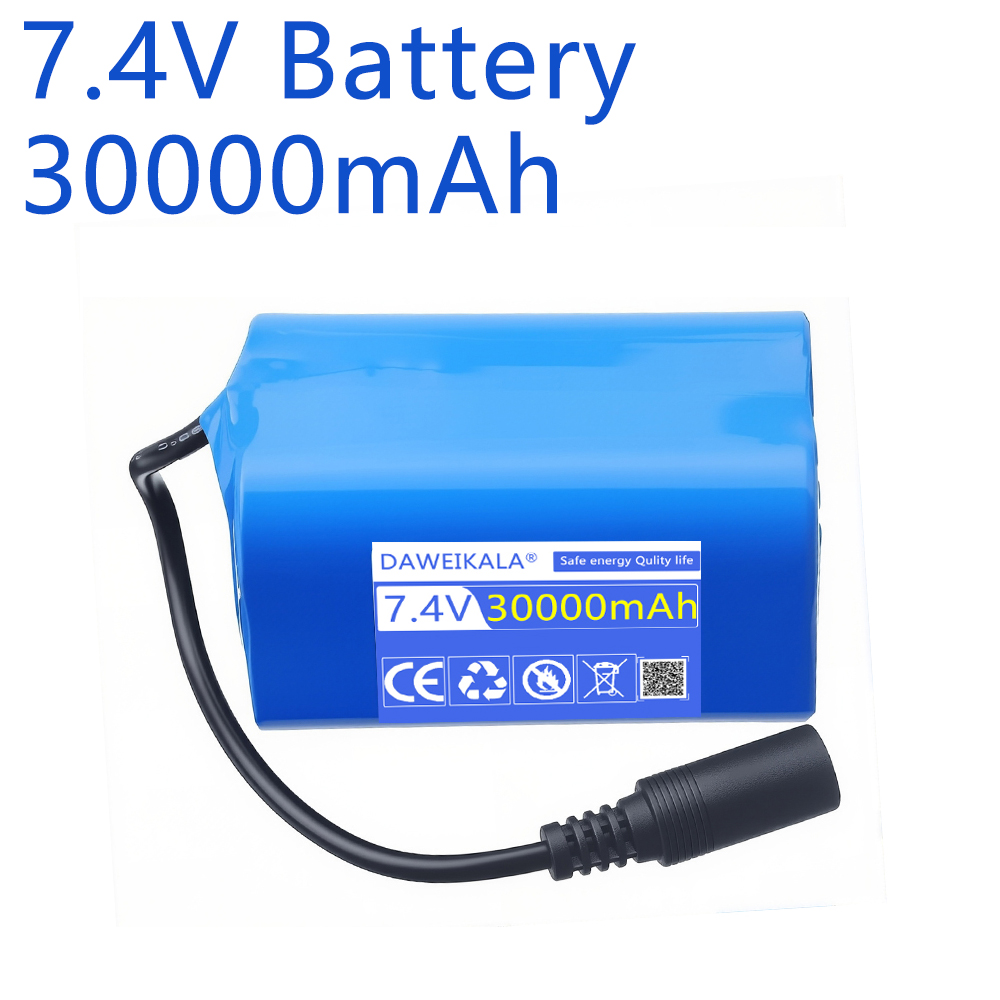 Fish Finder Charger - Bateria de 7.4V 30000mAh com Carregador