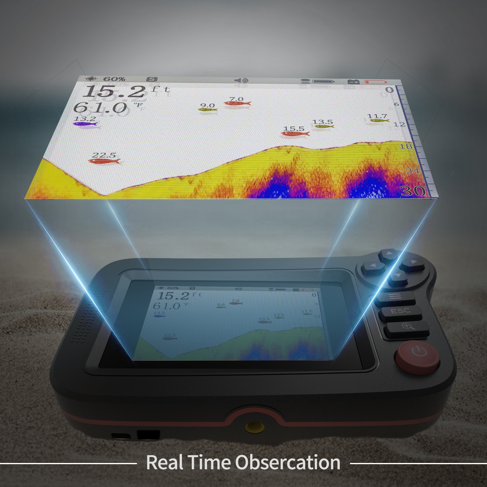 Fish Finder Transducer - Findfish 200m portátil inventor de peixes