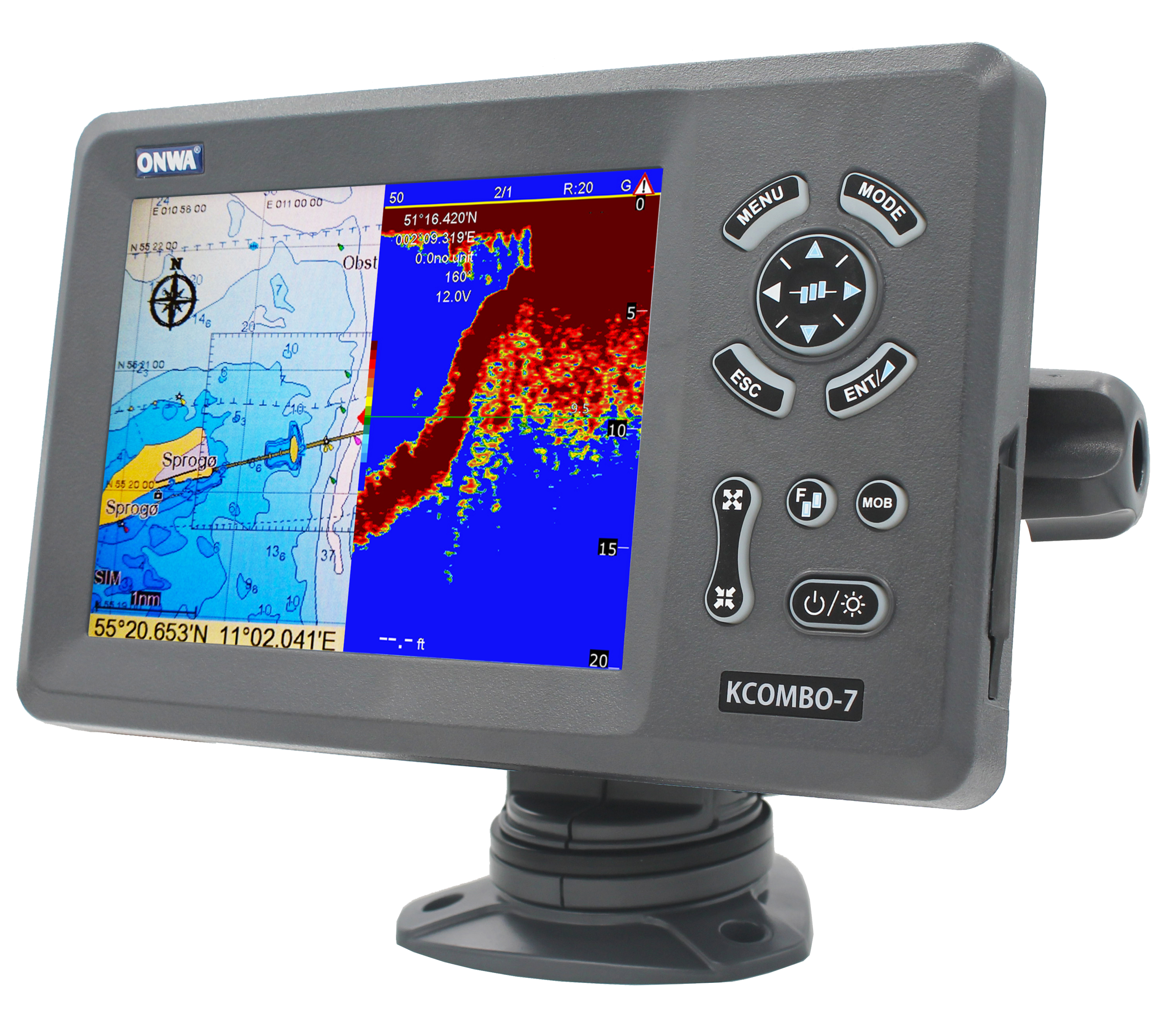 Fish Finder - ONWA KCombo-7 Combo de GPS Marinho