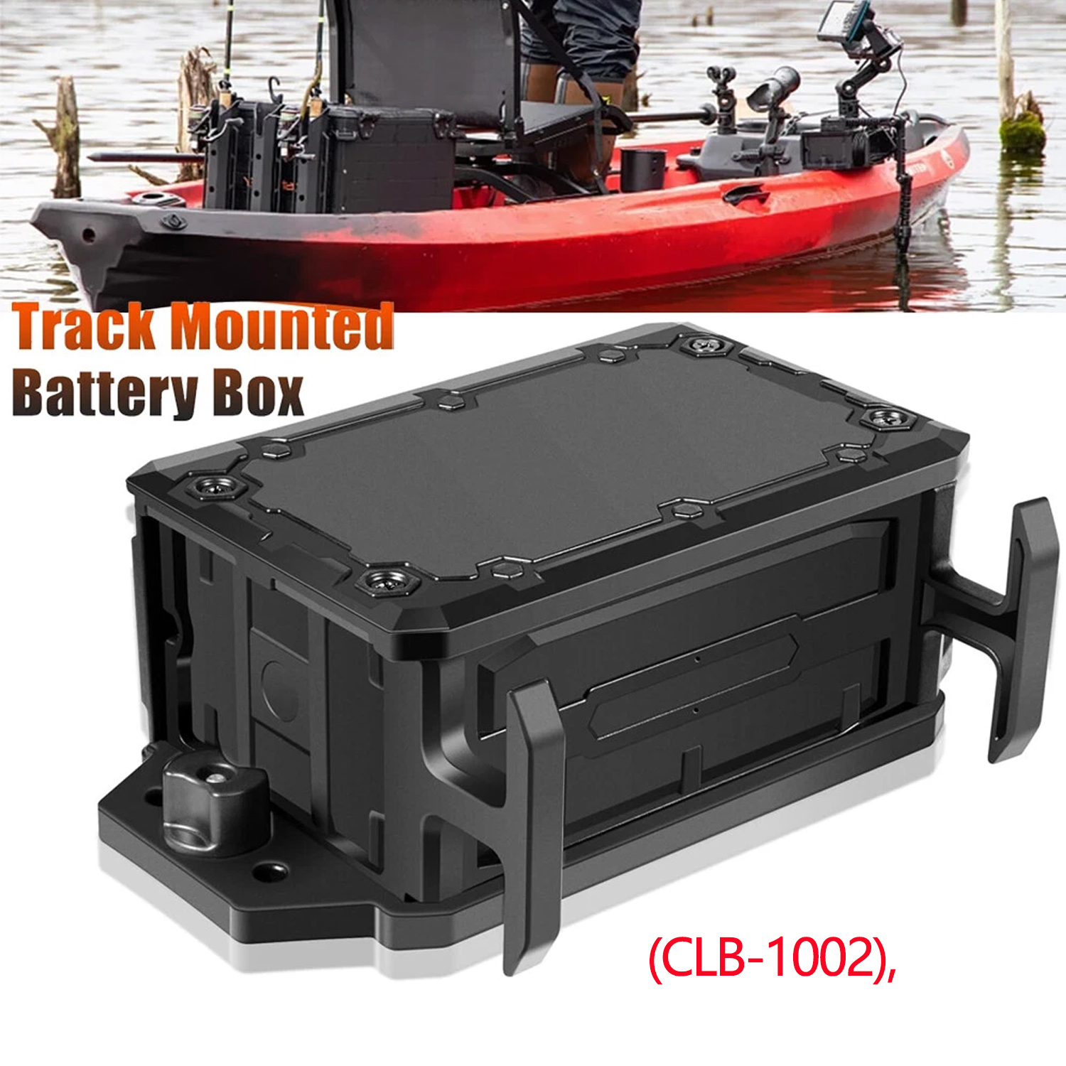 Fish Finder Transducer - Caixa de bateria montada em trilho