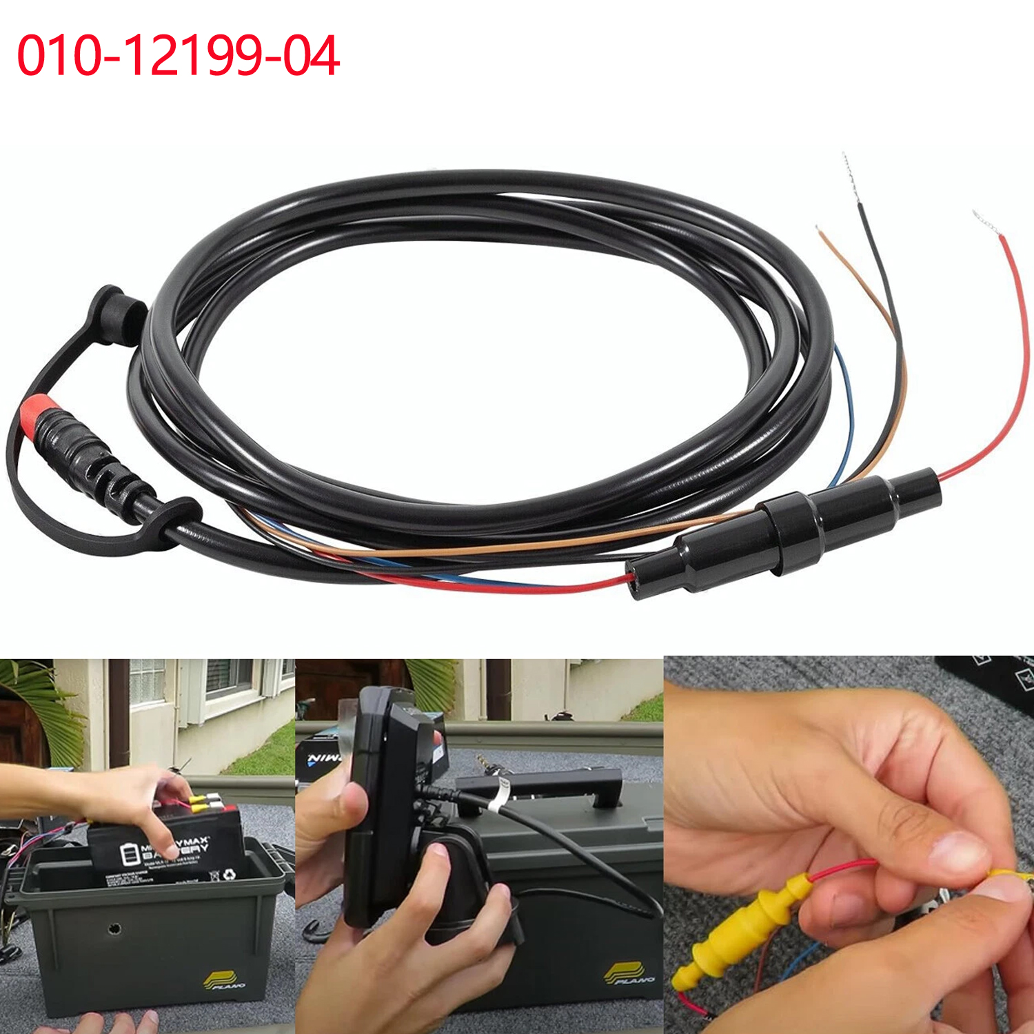 Fish Finder Cable - 010-12199-04 Cabo de alimentação/data Adaptador de