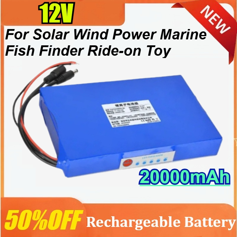Fish Finder Charger - Bateria de Lítio Recarregável 12V 20Ah
