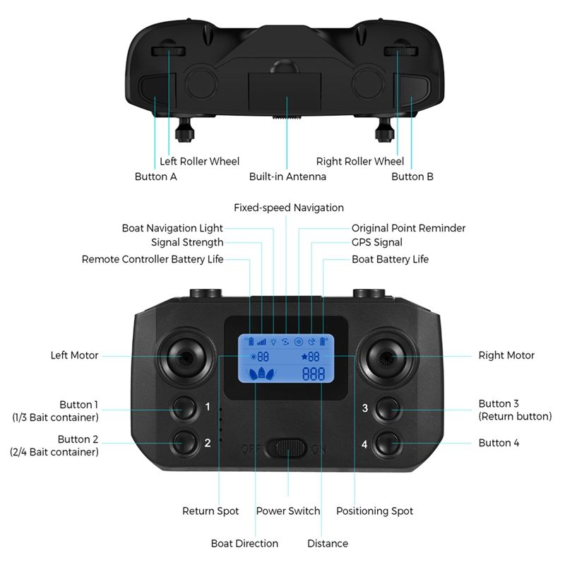 Controle Remoto ABKQ para Barc - Fishing Gps avaliação e preço