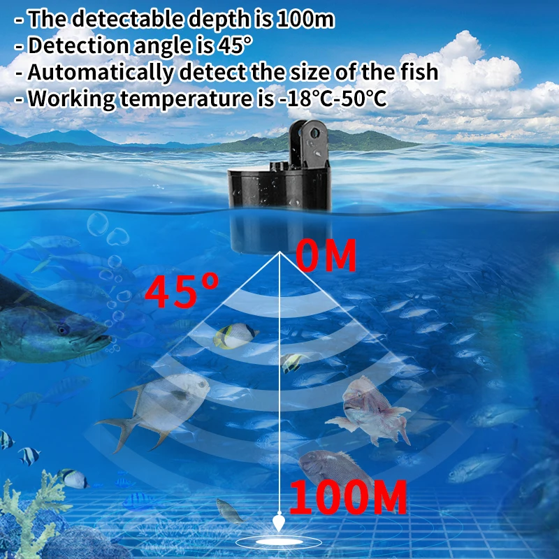 Alarme 100m portátil sonar loc - Fish Finder Transducer avaliação e preço