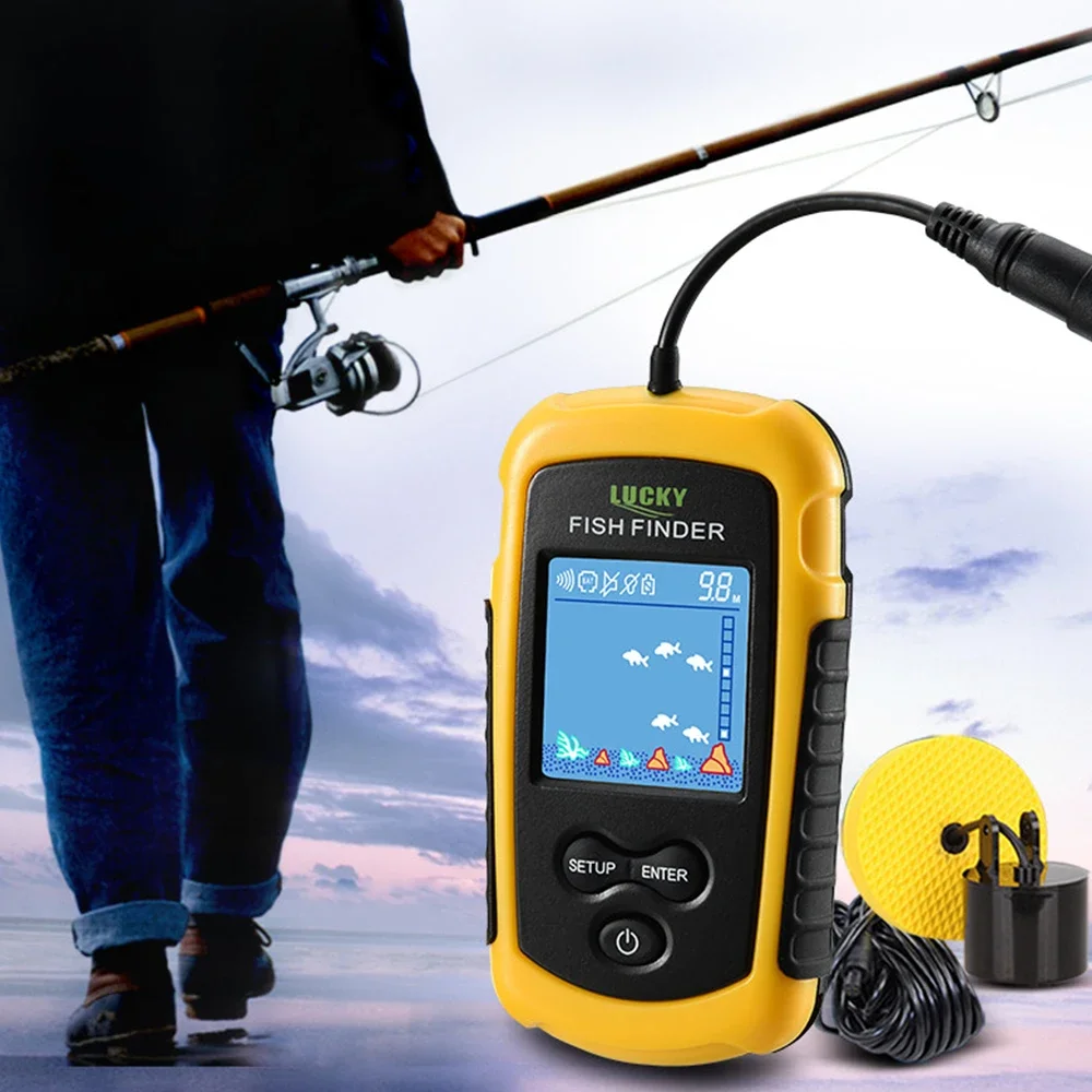 Lucky lcd tela colorida portát - Fish Finder Transducer avaliação e preço