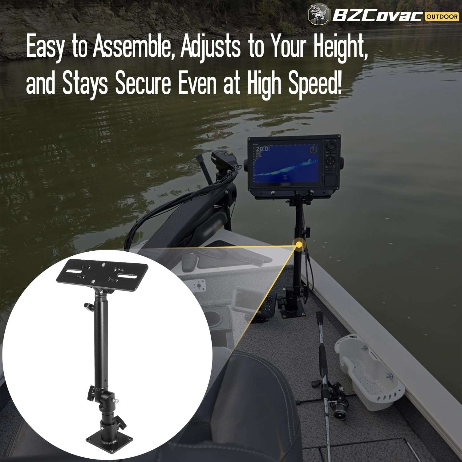 Suporte para monitor de alumín - Fish Finder Mount avaliação e preço