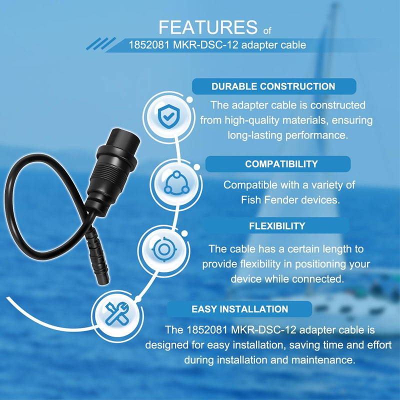 1852081 MKR-DSC-12 Cabo adapta - Fish Finder Cable avaliação e preço