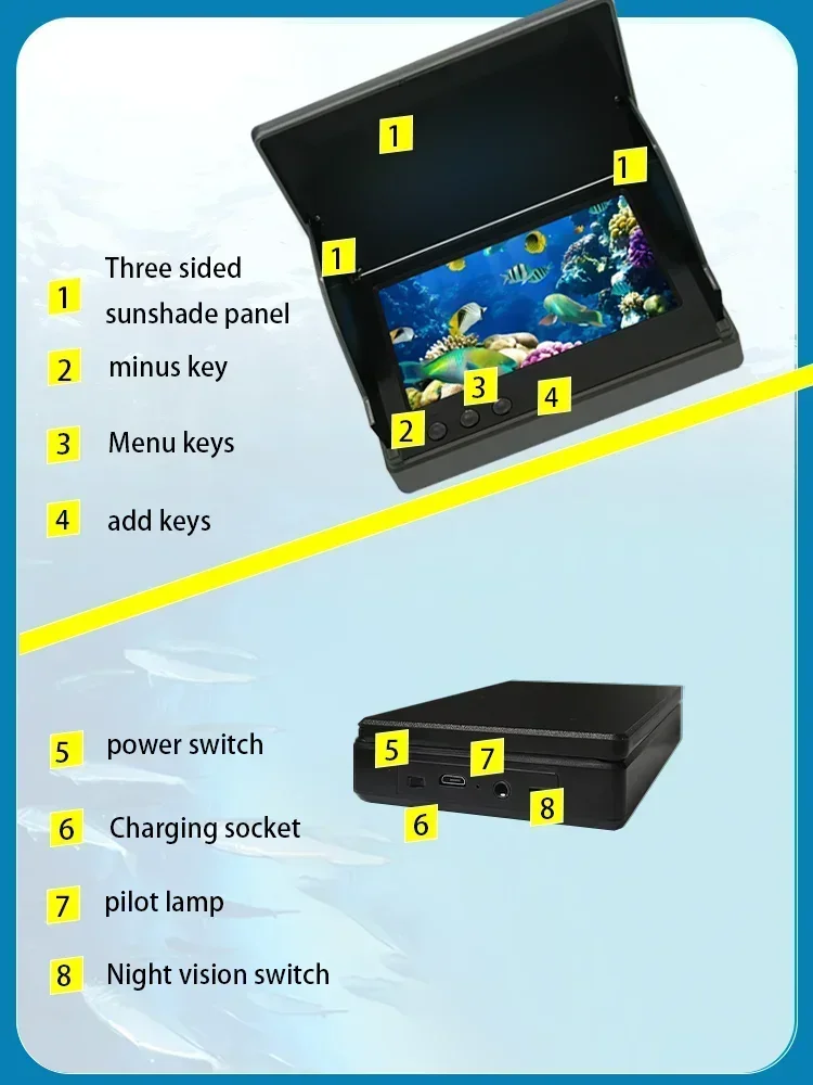 Ys43a detector de peixes subaq - Fish Finder Battery avaliação e preço