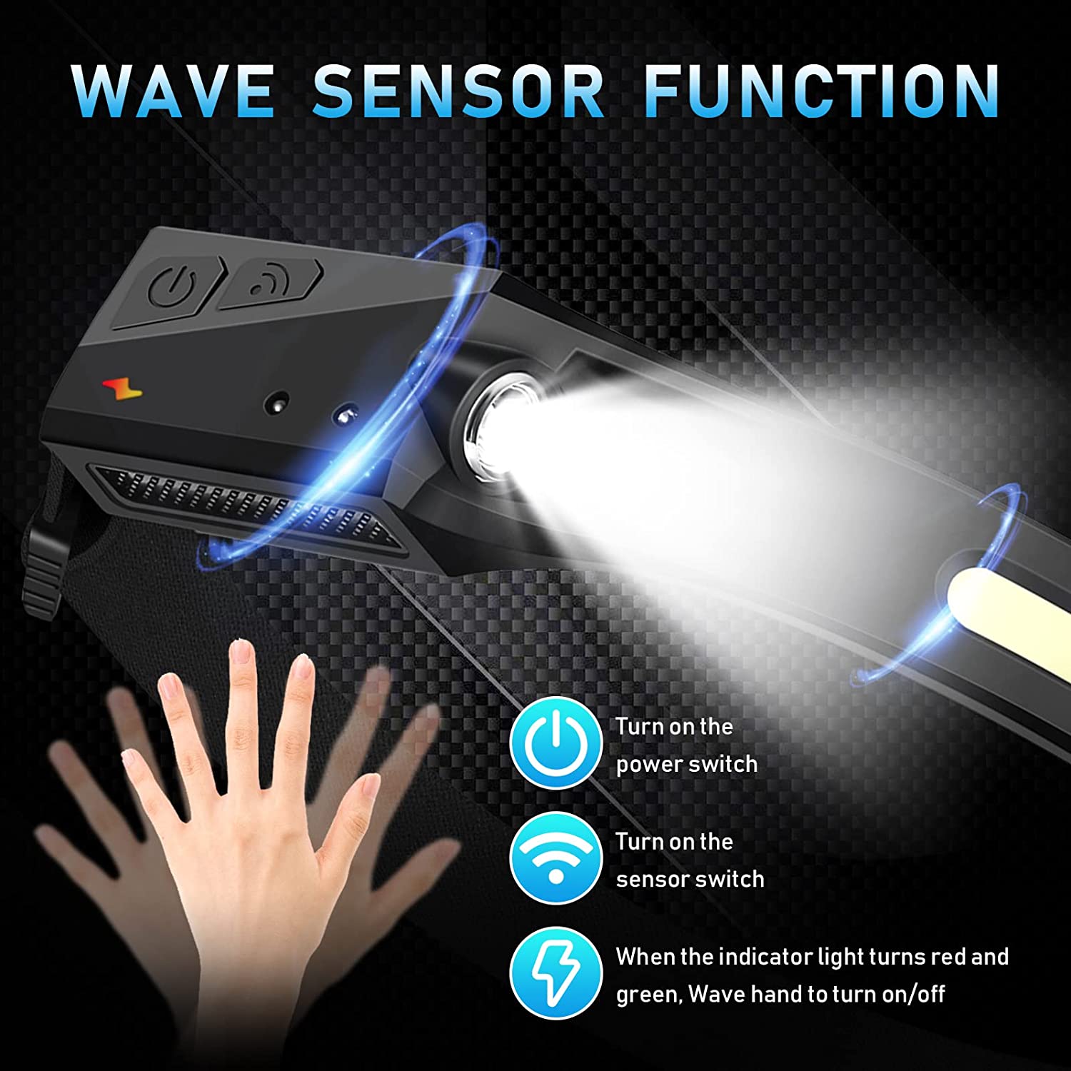 Sensor farol led cabeça lanter - Fish Finder Battery avaliação e preço
