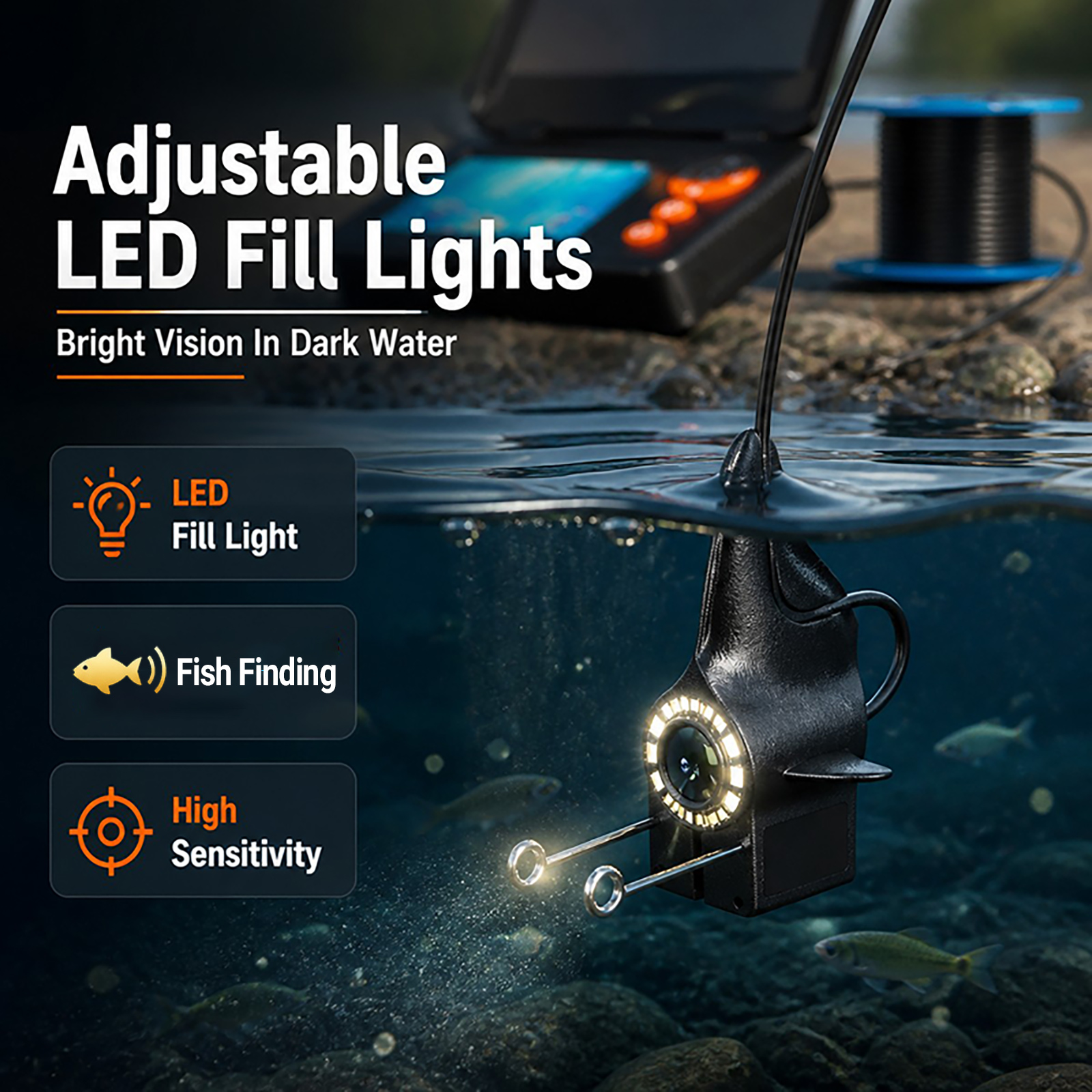 Câmera Subaquática HD 1080P co - Fishing Depth Finder avaliação e preço