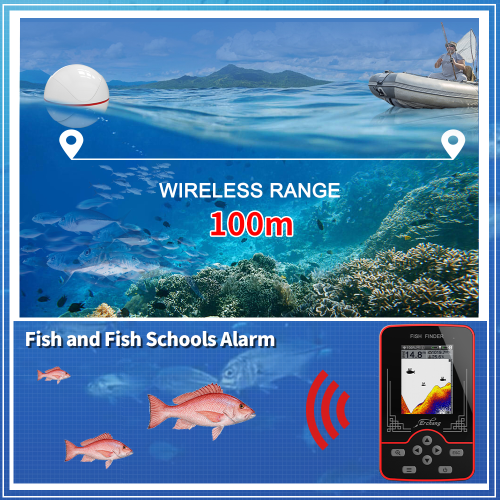 Erchang F13 Sounder sem fio Fi - Fish Finder Gps avaliação e preço